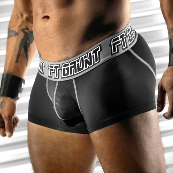 FORT TROFF Size XXL Grunt Corp Mesh Boxer Brief/Trunks - Black/Gray/White… - Picture 13 of 14